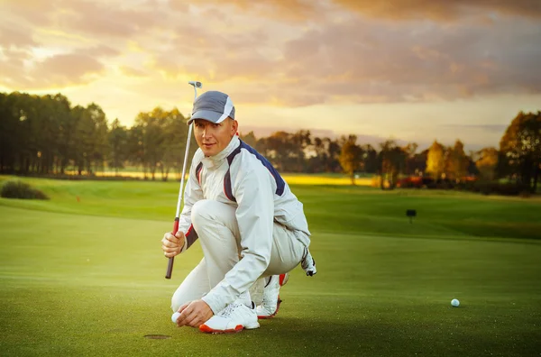 Portret mężczyzny golfistów — Zdjęcie stockowe