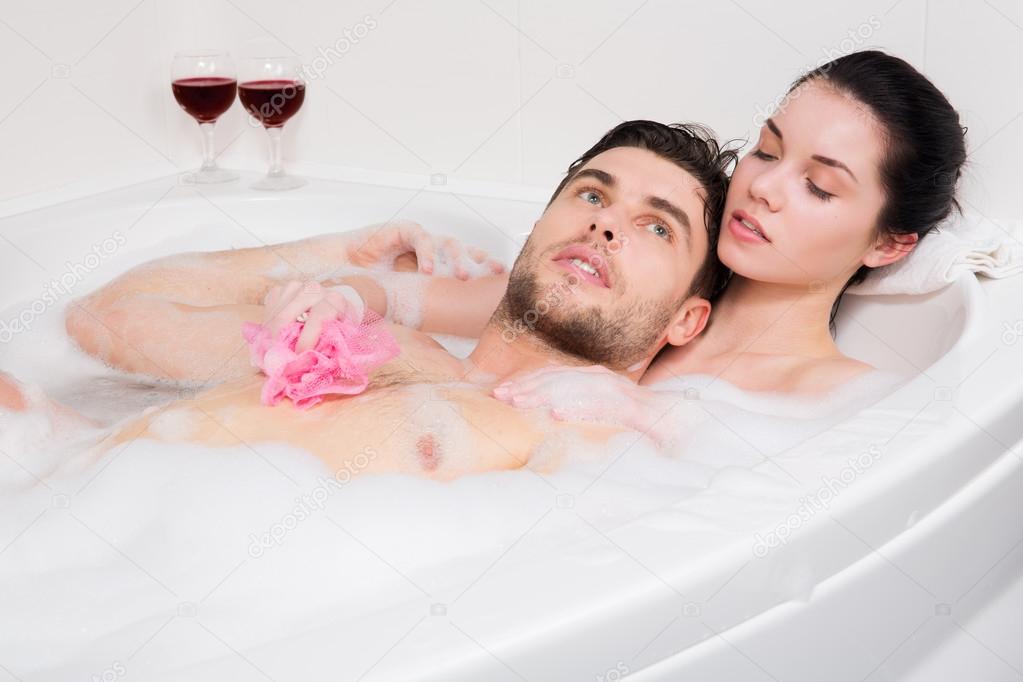 Wash room sexy couple