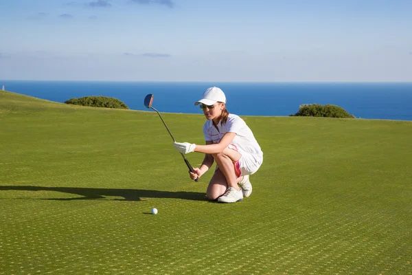 Retrato de joven golfista — Foto de Stock