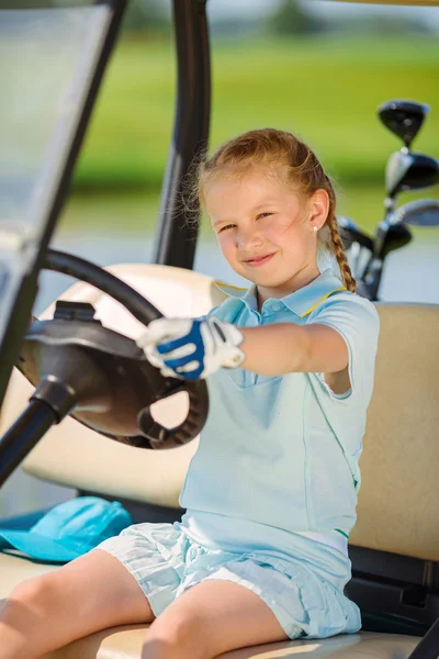 Dívka na golf — Stock fotografie