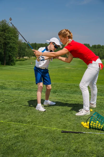 Çocuk golf okulu — Stok fotoğraf