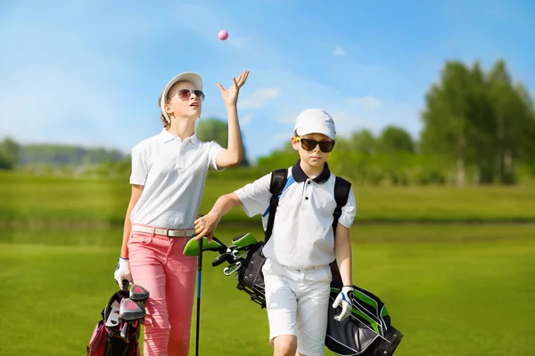 Children golf school — Stock Photo, Image