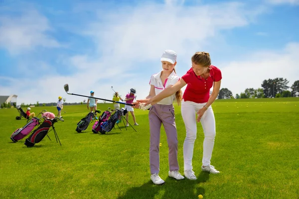 Golfskola för barn — Stockfoto