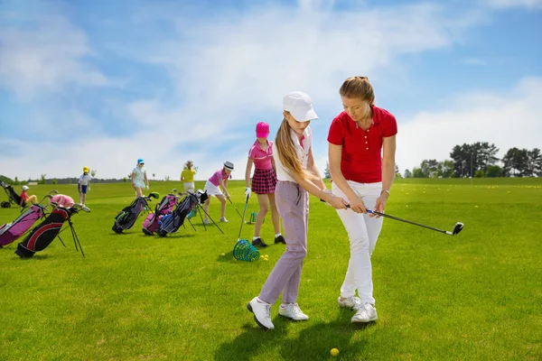 Children golf school — Stock Photo, Image