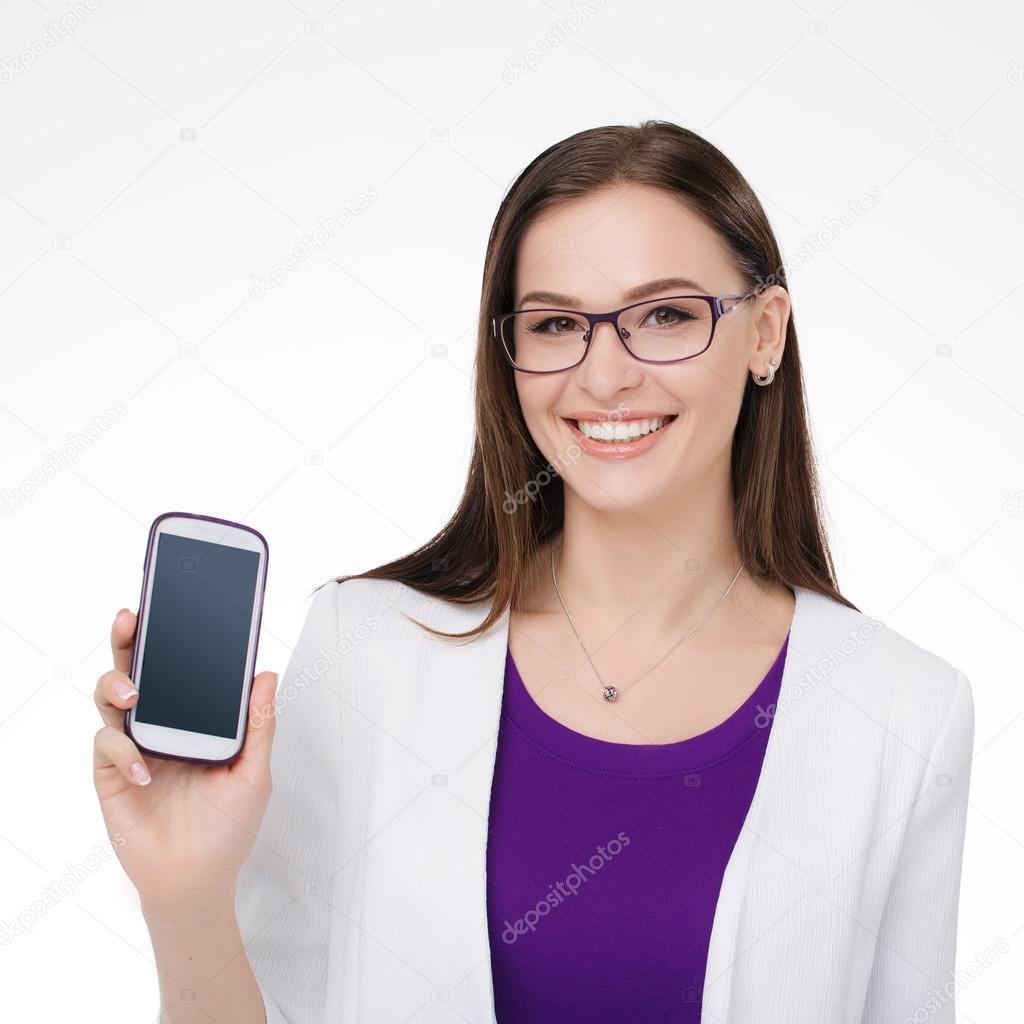 businesswoman with cell phone