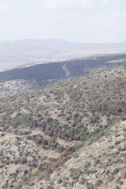 İsrail 'in kuzeyindeki dağ manzarası.