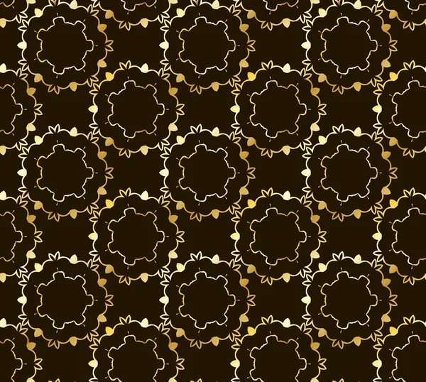 Vector patrón de oro elegante sin costuras — Vector de stock