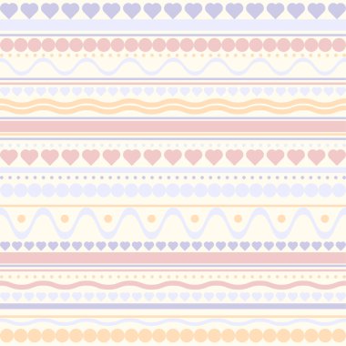 Sorunsuz vektör kalpleri ve noktalar doku deseninin