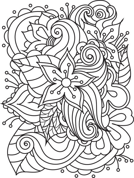 Векторная абстрактная цветочная текстура
