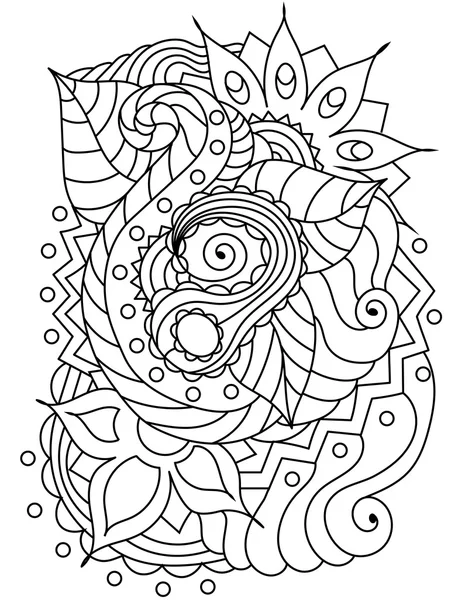 ベクトル抽象の手描き花柄テクスチャ — ストックベクタ