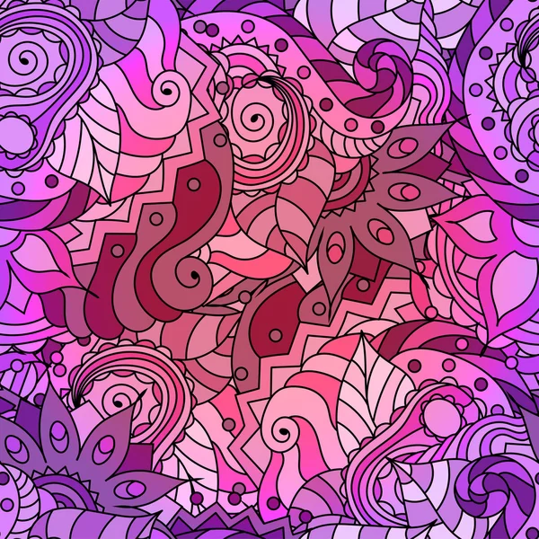 Abstracte hand getekende bloemmotief — Stockvector