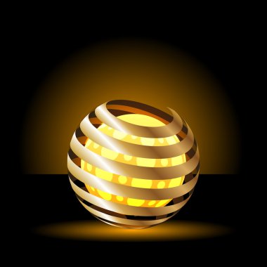 Altın spiral ve ışık topları