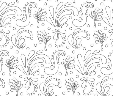 Vektör soyut çizilmiş çiçek doku