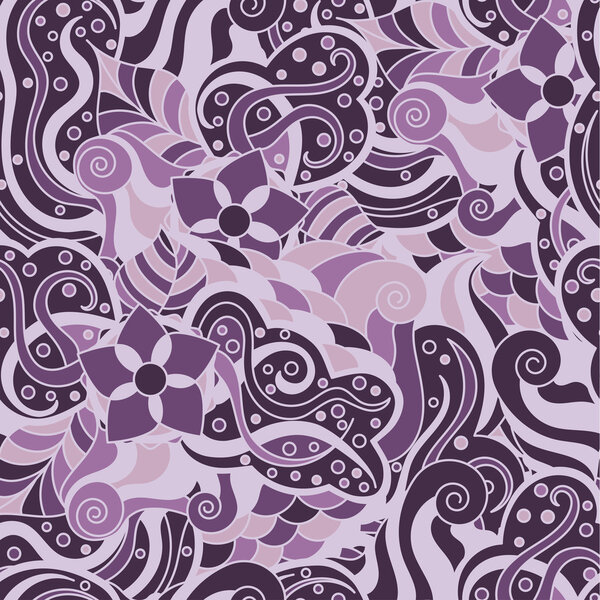 Vector vivid seamless abstract hand drawn pattern