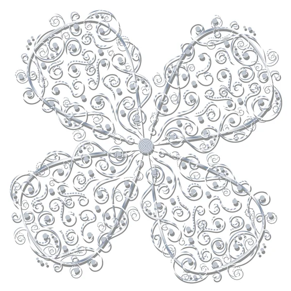 Ornamento floral. Branco . —  Vetores de Stock