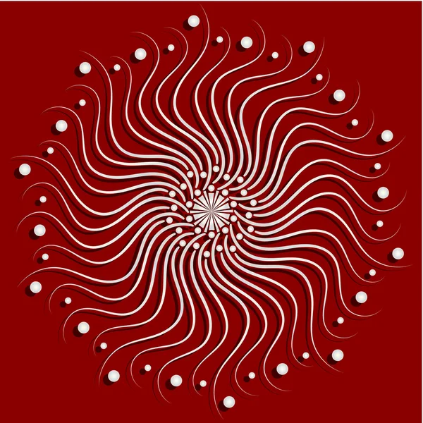 Белый круг на красном фоне — стоковый вектор