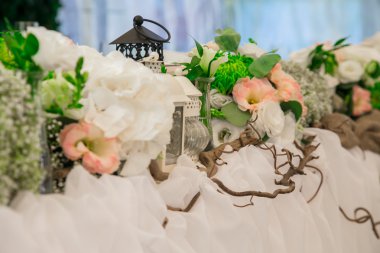 Düğün natürmort rustik tarzda. Retro stilize fotoğraf.