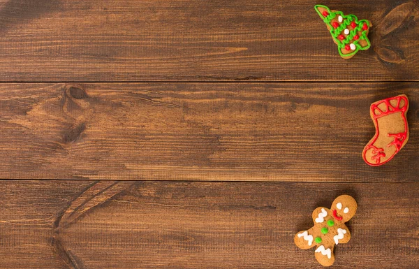 Vakantie kerstkoekjes. chip cookies op rustieke houten tafel. vakantie taart. vakantie koekje. Koekjes. Gestapeld chocoladeschilferkoekjes op papieren servet — Stockfoto