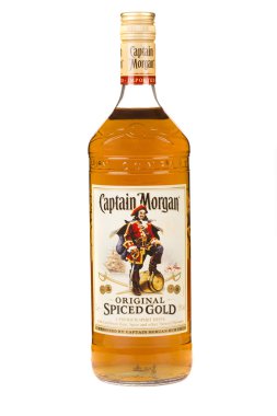 READING MOLDOVA APRIL 7, 2016. Captain Morgan is a brand of rum produced by alcohol conglomerate Diageo. Captain Morgan is by volume the second largest brand of spirits in the United States clipart