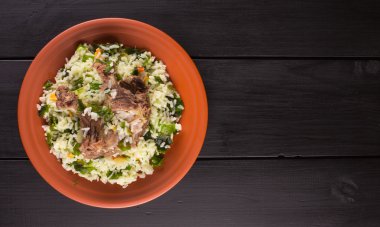 arpa risotto sepya ve fasulye ile