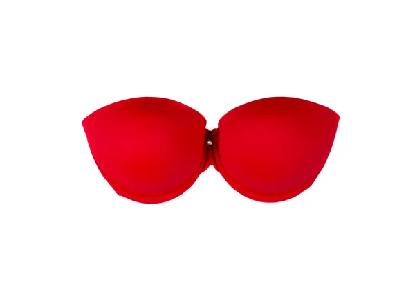 Bellissimo reggiseno guipure rosso — Foto Stock