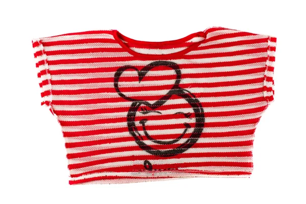 Rosso spogliato t-shirt femminile — Foto Stock