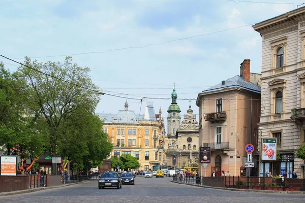 Antiga Cidade Ucraniana Lviv Arquitetura Cidades Antigas Ucrânia Mundo Casas — Fotografia de Stock