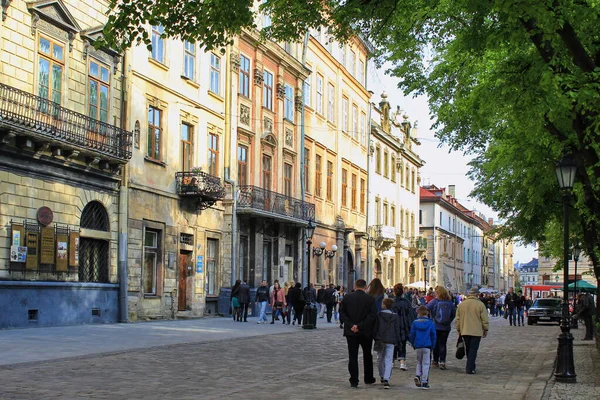 Die Alte Ukrainische Stadt Lwiw Architektur Der Alten Städte Der — Stockfoto