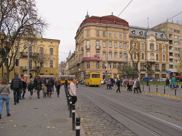 Den Gamla Ukrainska Staden Lviv Arkitektur Gamla Städer Ukraina Och — Stockfoto