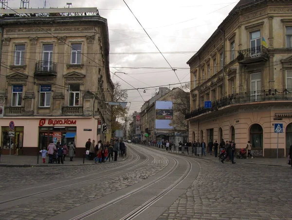 Ősi Ukrán Város Lviv Építészet Régi Városok Ukrajna Világ Régi — Stock Fotó