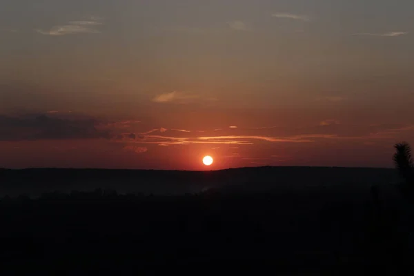 Nascer Pôr Sol Céu Noturno — Fotografia de Stock