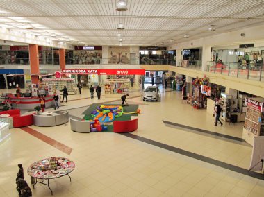  Ternopil dükkanları. Ticaret salonlarında. Ticaret salonlarının içleri. Shope ile arkaplan. 