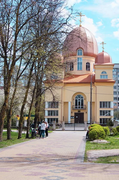 Bright Sunny Day Ukraine Ternopil City You Live City Streets — Stock Photo, Image