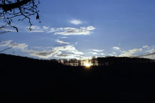 Nascer Sol Aldeia Verbiv Região Brzezany Céu Manhã — Fotografia de Stock