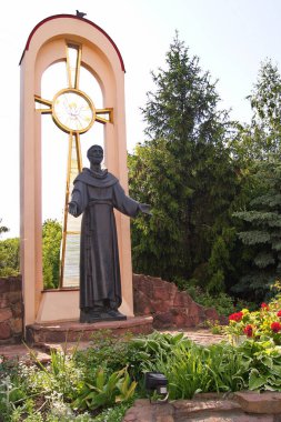 Monument to the Unknown Evangelist. Commemorative stone sculptures. Monument to the Evangelist. Near the eternal fire.