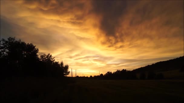 Paesaggio Serata Ucraino Estate Piovosa — Video Stock