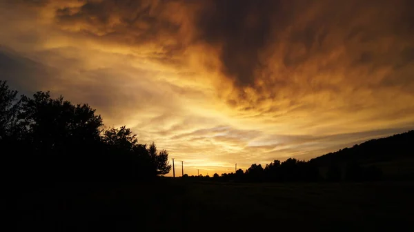 Abendhimmel Nach Einem Gewitter Regenbogen Himmel Nach Einem Gewitter Landschaft — Stockfoto