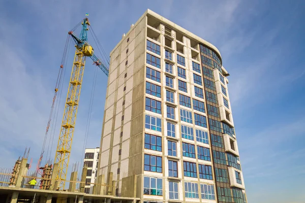 Hoge Residentiële Appartementencomplex Aanbouw Ontwikkeling Van Onroerend Goed — Stockfoto