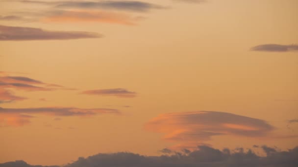 Time Lapse Footage Fast Moving Clouds Yellow Sky Sunset — Stock Video