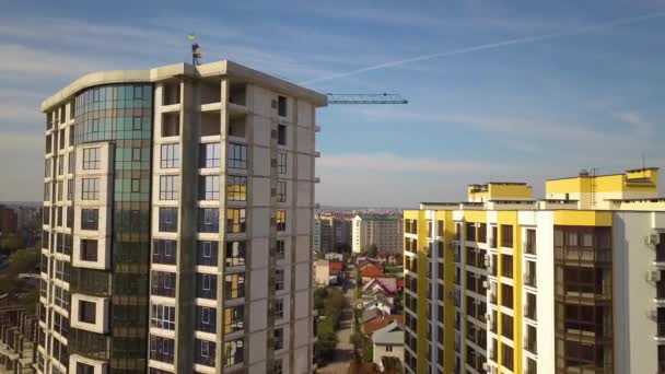 Immeuble Résidentiel Élevé Construction Développement Immobilier — Video