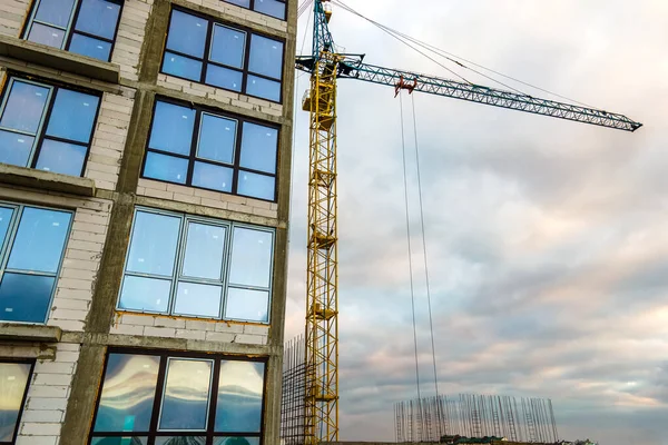 Lucht Uitzicht Hoge Residentiële Appartement Gebouw Aanbouw Ontwikkeling Van Onroerend — Stockfoto