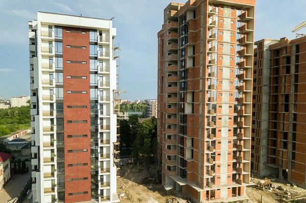 Високі Житлові Багатоквартирні Будинки Під Будівництво Розвиток Нерухомості — стокове фото