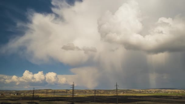 Time Lapse Footage Fast Moving Dark Clouds Forming Stormy Sky — Stock Video