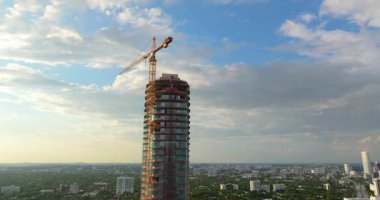 Miami, Florida şehir manzarası. Konut inşaatı