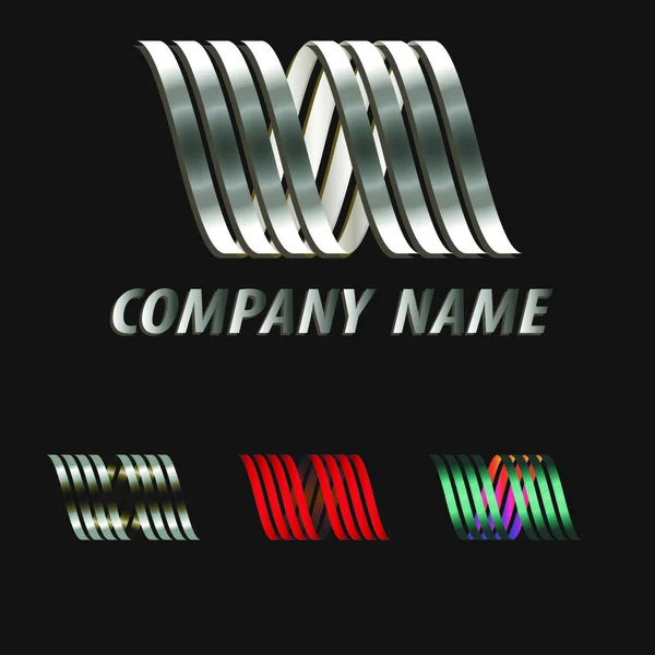 Klasický elegantní moderní logo s pruhy různých barev — Stockový vektor