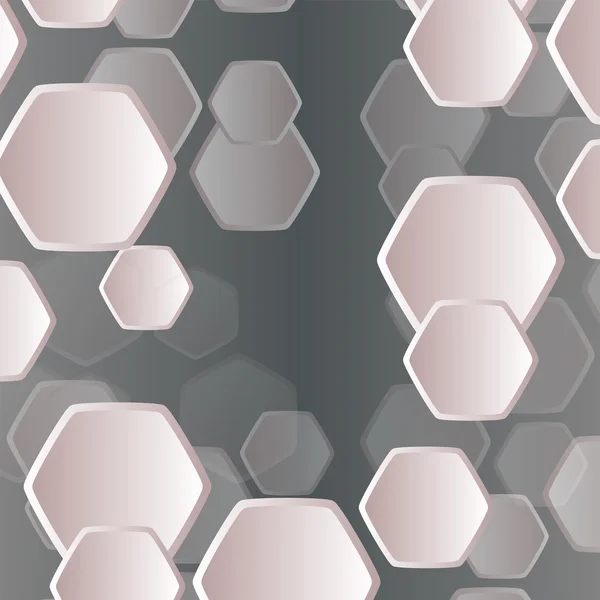 Абстрактний безшовний сірий векторний геометричний фон з гексагонами яскравий — стоковий вектор