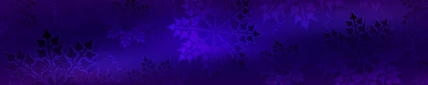 Christmas Blue Background Gradient Set Gorgeous Snowflakes — 图库矢量图片