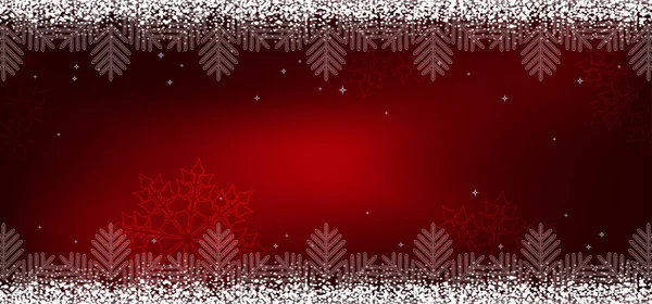La composición navideña del matiz rojo oscuro, el juego de los copos de nieve, la imitación de la nieve blanca — Archivo Imágenes Vectoriales