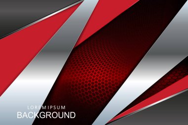 Gradyan, kırmızı ağ örgülü, geometrik çizgili soyut tasarım