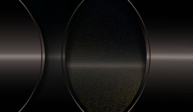 Geometrik kompozisyon, bej oval perdelerin hafif kenarlı, sönük mozaik bir gradyanı var..